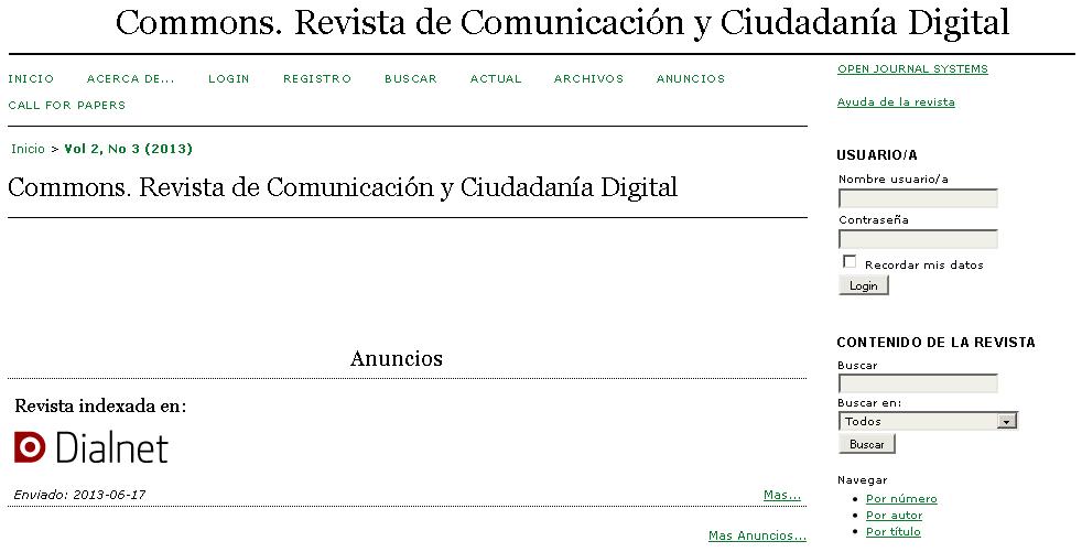 Portada de la revista