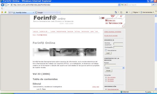 Portada de la revista
